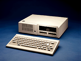 [PCjr with chiclet keyboard]